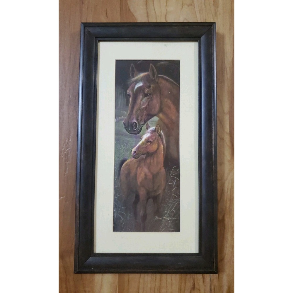 Ruane Manning "Ruane's Mariah" Framed Horse Print Rustic Farmhouse